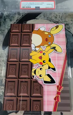 Pokemon Center Japanese Post Card February Raichu Pikachu Pichu PSA 10 GEM MINT - Image 3