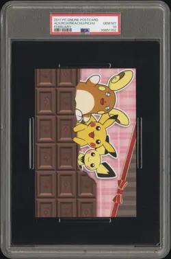 Pokemon Center Japanese Post Card February Raichu Pikachu Pichu PSA 10 GEM MINT - Image 5