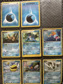 POKEMON Cards Water Set, 5 Rare 1 Black Star Promo, Energy Cards Lot - Image 1