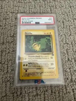 2000 PIKACHU #27 POKEMON BLACK STAR PROMO PSA 9 - Image 1