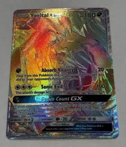 Yveltal GX - 137/131 Pokemon TCG - RAINBOW SECRET RARE - NM-FIRE CARD!!! - Image 3