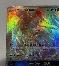 Yveltal GX - 137/131 Pokemon TCG - RAINBOW SECRET RARE - NM-FIRE CARD!!! - Image 5