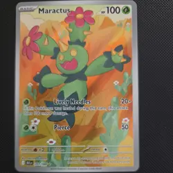 Pokemon TCG SV: Black Bolt Illustration Rare Maractus 093/086 PACK FRESH - Image 1