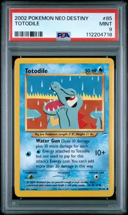 2002 POKEMON NEO DESTINY #85 TOTODILE PSA 9 - Image 1