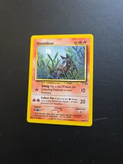 Pokemon Vintage Non-Holo Rare Houndour 24/75 Neo Discovery WotC - Image 1