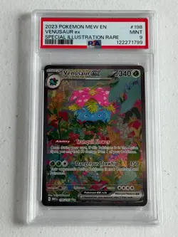 MINT SPECIAL ILLUSTRATION RARE Venusaur ex HOLO! PSA 9 2023 Pokemon 151 #198/165 - Image 1