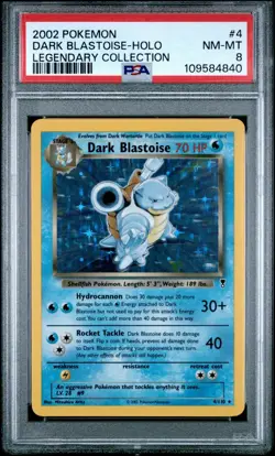 Pokemon PSA 8 NM-MT Legendary Collection Holo Dark Blastoise 4/110 - Image 1
