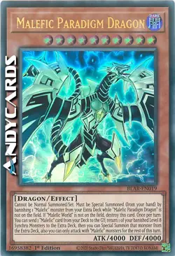 MALEFIC PARADIGM DRAGON (Drago Paradigma Maligno) • Ultra R • BLAR EN019 YUGIOH! - Image 1