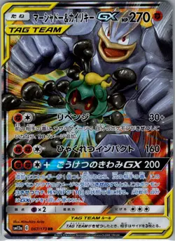 Marshadow & Machamp GX 067/173 Japanese Tag All Stars - Pokemon Card - NM - Image 1