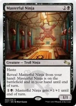 Moderate Play, English MTG Foil Masterful Ninja - Foil Unstable Magic the Gather - Image 1