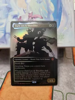 Dark Leo & Shredder (Borderless Foil) MTG Teenage Mutant Ninja Turtles TMT 0220 - Image 1