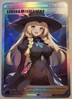 Lillie & Mismagius Pokemon Cosplay Sexy Anime Waifu Card - Image 1