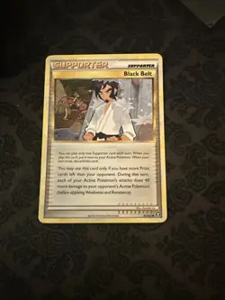 Black Belt 85/102 HGSS: Triumphant Regular Uncommon Pokemon Card TCG - Image 1