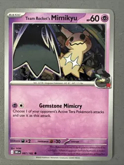 Pokemon TCG * Destined Rivals 087/182 Team Rocket's Mimikyu U* UNG NM FRESH PACK - Image 1