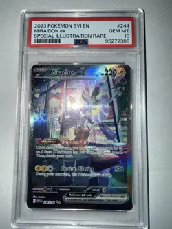 MIRAIDON EX 2023 Pokemon #244/198 PSA 10 GEM-MINT Scarlet & Violet SIR Graded! - Image 3