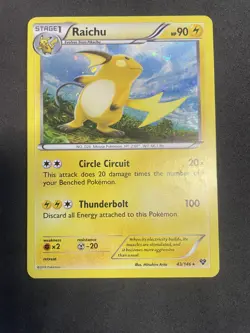 Pokemon TCG Raichu XY Base Set 43/146 Cosmos Holo Rare promo LP - Image 1