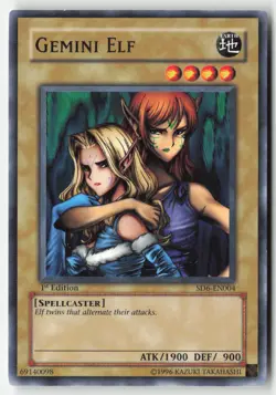 Yugioh - Gemini Elf SD6-EN004 1st Edition - Structure Deck: Spellcaster's Judgme - Image 1