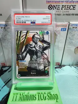 PSA 10 One Piece TCG Pillars Of Strength OP03-021 Kuro Leader Alternate Art - Image 1