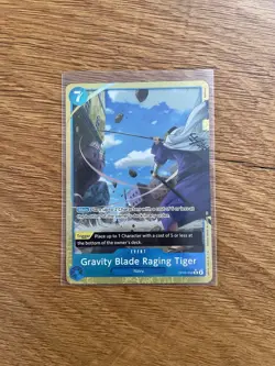 One Piece TCG Gravity Blade Raging Tiger OP06-058 Alt Art PRB02 English NM - Image 1