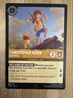 Christopher Robin 2/204 Disney Lorcana Rise of the Floodborn Rare Cold Foil NM - Image 1