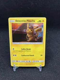 Pokemon Card TCG Detective Pikachu Detective Pikachu SM190 Promo Holo Near Mint - Image 1