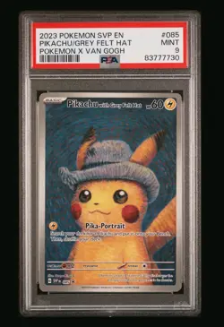 PSA 9 Van Gogh Pikachu With Grey Felt Hat 085 Black Star Promo 2023 Pokemon - Image 2