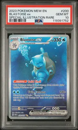 Pokemon Blastoise EX SIR 200/165 SIR 2023 MEW 151 ENGLISH - PSA 10 - Image 2