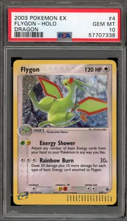 Pokemon Flygon EX Dragon Holo Rare #4 PSA 10 Gem Mint - Image 1