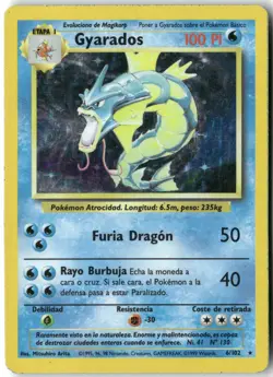 Gyarados, Pokemon Base Set Holo Rare, 006/102 MP - Image 1