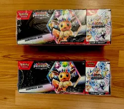 (2) Pokemon Sam's Club Prismatic Evolutions Surprise Box + Booster Bundle Lot - Image 1