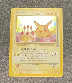 Pokemon 2000 Promo Black Star #24 Birthday Pikachu Holo Card - Image 2