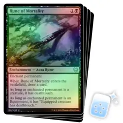 FOIL RUNE OF MORTALITY X4 Kaldheim KHM Magic MTG MINT CARD - Image 1