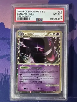 Pokemon Gengar Prime Holo Card 94/102 Triumphant Heart Gold Soul Silver - Image 1