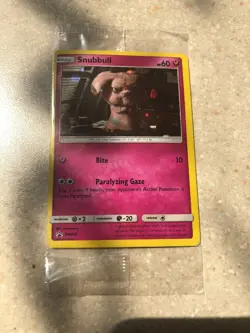 Snubbull Promo Card Holographic SM200 Detective Pikachu Black Star Holo (SWIRL) - Image 1