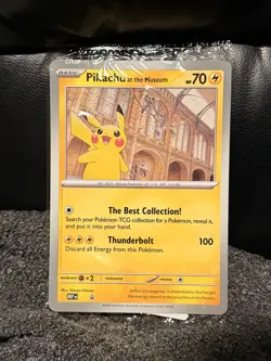 Jumbo Pikachu At The Museum Promo Pokemon Card 25th anniversary card, sealed - Image 1