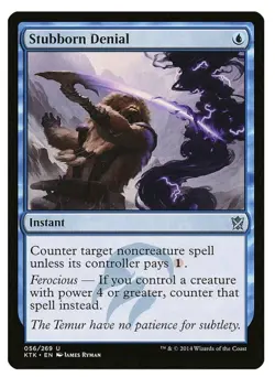 1x MTG Stubborn Denial - Khans of Tarkir! NM Mint! Ships fast - Image 1