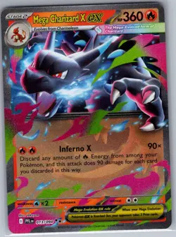 Mega Charizard X ex 013/094 ME02: Phantasmal Flames - Pokemon Card - NM - Image 1