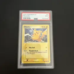 Graded PSA 9 MINT Pikachu 2005 Pokemon Card 60/106 EX Emerald - Image 1