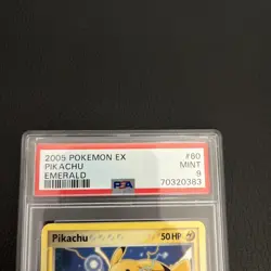 Graded PSA 9 MINT Pikachu 2005 Pokemon Card 60/106 EX Emerald - Image 4