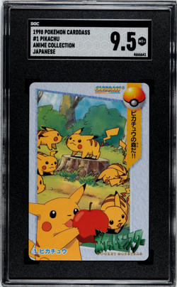 Pokemon Carddass Card Pikachu File No.1 Bandai Pocket Monsters1998 SGC 9.5 - Image 1