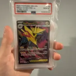 2025 POKEMON MEG EN-MEGA EVOLUTION ULTRA RARE #158 MEGA MANECTRIC EX PSA 10 - Image 2