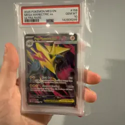 2025 POKEMON MEG EN-MEGA EVOLUTION ULTRA RARE #158 MEGA MANECTRIC EX PSA 10 - Image 3