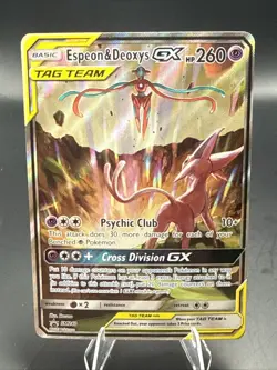 Pokemon TCG Espeon & Deoxys GX SM240 Black Star Promo Holo A - Image 2