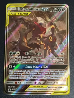 Pokemon TCG Umbreon & Darkrai GX SM241 Sun & Moon Black Star Promo Tag Team - Image 1