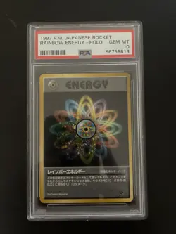 Pokemon 1997 Rainbow Energy PSA 10 Gem Mint Holo Japanese Team Rocket - Image 1