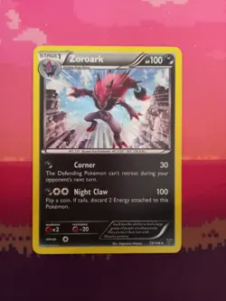 Pokemon Card Zoroark XY Base Set Cosmo Holo Rare 73/146 Near Mint - Image 1