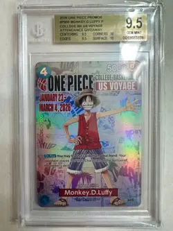 2026 One Piece Monkey D. Luffy College Basketball US VOYAGE Promo Card BGS 9.5 - Image 1