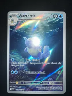Wartortle 171/165 Illustration Rare Holo Scarlet & Violet 151 Pokemon Card NM - Image 1