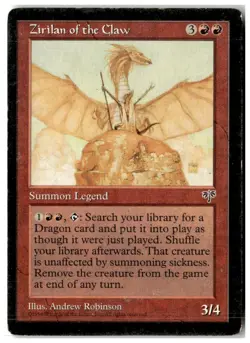 MTG Zirilan of the Claw - Mirage Heavily Played English - Image 1