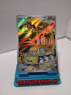 Pokemon TCG Litten Full Art Holo Card 167/162 Temporal Forces Illustration Rare - Image 1